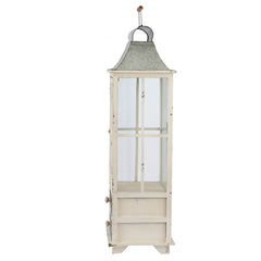 Wooden Candle Lantern Decorative, Hurricane Lantern Holder