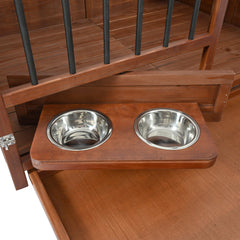 33" Solid Wood Dog Crate Furniture - Foldable Indoor Kennel
