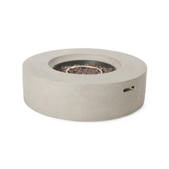 Modern Outdoor 50,000 BTU Round MgO Concrete Propane Fire Pit