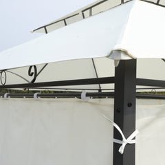 13x10 Outdoor Patio Gazebo Tent with Ventilated Double Roof and Sidewalls
