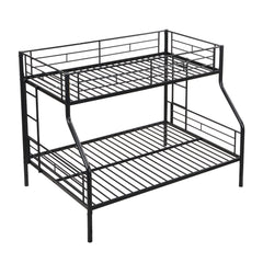 Twin Over Full Bunk Bed With Large Under-Bed Storage - Black