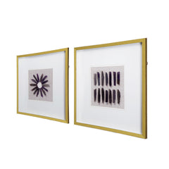 Grace Purple Agate Shadow Boxes Wall Art Set of 2 - Multicolor