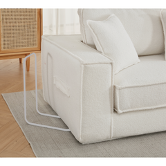 Folding Convertible Out Sleeper Sofa Bed 2-in-1 Combination Sofa Beige