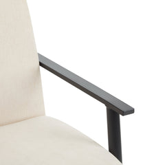 Modern Beige Lounge Chair Set with Polyester Upholstery and Metal Frame