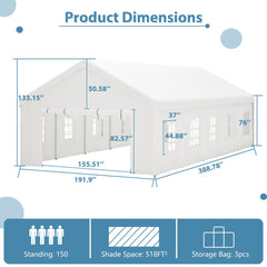 16x32FT Party Tent Heavy Duty Large Wedding Event Shelters
