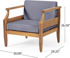 Aston Outdoor 4 Seater Chat Set with Cushions