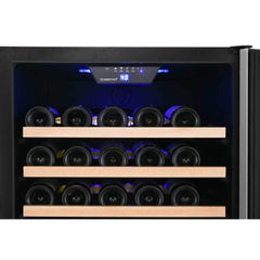 Edgestar 24-Inch Wide 151 Bottle Capacity Freestanding Single Zone Wine Cooler With Even Cooling Technology (SAK30756)