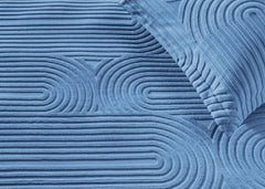 BedGear Performance Duvet Set, Queen - Stonewash Blue/Racetrack