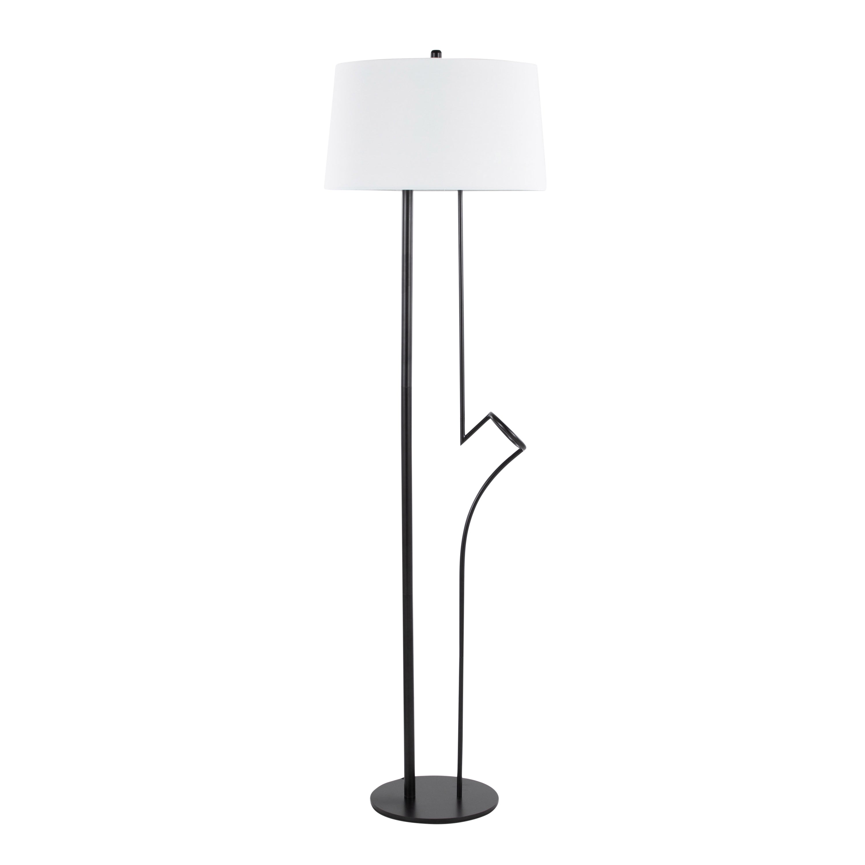 Contemporary Black Floor Lamp Modern Style
