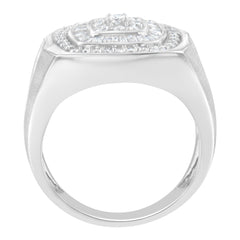 14K White Gold Men's 1 CTTW Diamond Band Ring