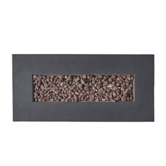 Contemporary Outdoor 40,000 BTU Propane Fire Pit Light Grey MgO Concrete 40'