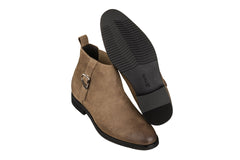 TOTO - K92083 - 3 Inches Taller (Nubuck Coffee Brown) - Chelsea Ankle Boots