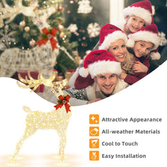 Lighted Standing Reindeer with Stakes for Christmas Decoration