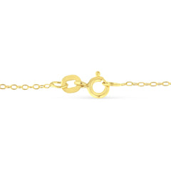 Yellow Color Plated Sterling Silver Diamond Station Necklace (1/2 cttw, K-L Color, I2-I3 Clarity)
