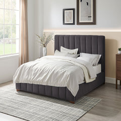 Upholstered Wingback Bed