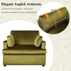 Mirod Oversized Velvet Accent Chair with Armrest Cushions