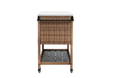 Outdoor Wicker Bar Cart