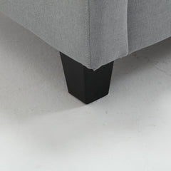 Modern Gray Sofa with Integrated USB and Type-C Charging