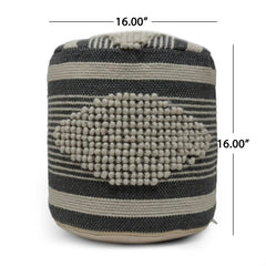 Diamond Handcrafted Cylindrical Pouf