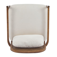 Elliston Rattan Backrest Solid Wood Accent Chair with Cushions - Set of 2