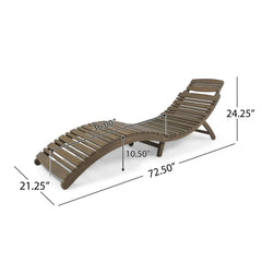 Lahaina Wood Foldable Chaise Lounge