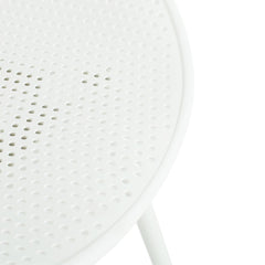 Modern Gable Rocking Chair Set of 2 in White Plastic with Weather-Resistant Features