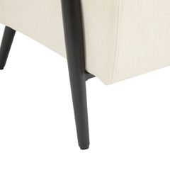 Modern Beige Lounge Chair Set with Polyester Upholstery and Metal Frame