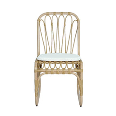 7-Piece Outdoor Dining Set for 6 with Acacia Wood Top & Rattan Chairs