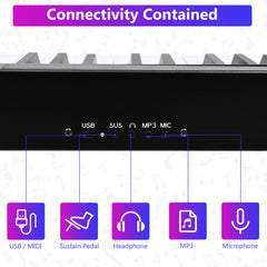 88-Key Portable Electronic Piano with Voice Function
