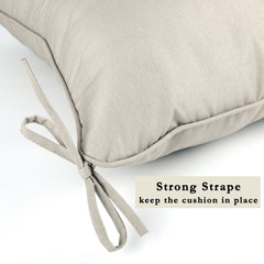 Outdoor Deep Seat Cushions for Patio Furniture Waterproof Set, Beige Polyester 24x24x4 Inches