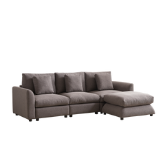 102.2 Inch Combination Modular Sofa with Ottoman Grey