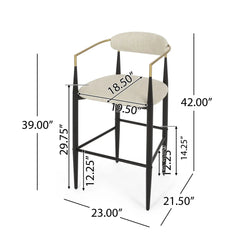 Counter Height Upholstered Barstools (Set of 2)