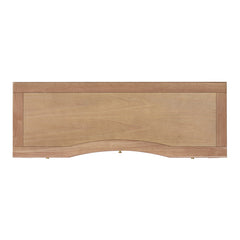 Dauphin 55" 3-Drawer Wood Executive Desk Natural Brown