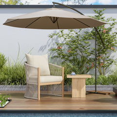 Modern Curved Aluminum Lounge Chair With Stylish Rope Weave Design And Cushioned Comfort For Outdoor
