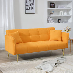 70-Inch Teddy Fleece Sofabed with Adjustable Arms and Backrest