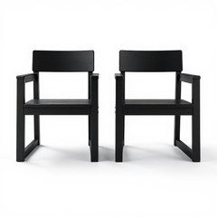 7-Piece HDPE Outdoor Dining Set for 6 – Weather-Resistant Patio Table with Umbrella Hole and 6 Armrest Chairs (Black)
