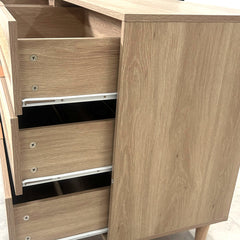 51.18' 6-Drawer Rattan Storage Cabinet Natural