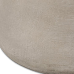 Outdoor Lightweight Concrete Side Table, Light Gray