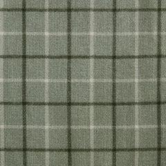 Plaid Rod Pocket and Back Tab Curtain Panel with Fleece Lining Green 50x84