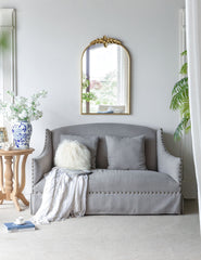 Arched Wall Mirror with Metal Frame