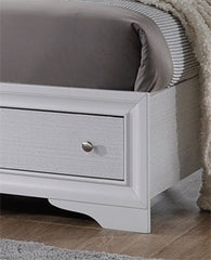 Traditional Style Queen 4 Pc Storage Bedroom Set Made with Wood in White