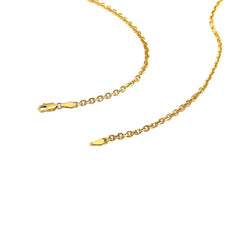 2.6mm 14k Yellow Gold Diamond Cut Cable Link Chain