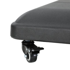 Modern Square Wheelie Umbrella Base Black Concrete 19.69 Inch