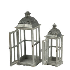 Wooden Candle Lantern Decorative, Hurricane Lantern Holder Decor