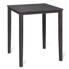 Square Dining Table with Solid Wood Frame for 4-Person