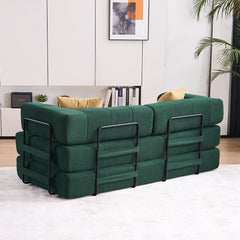 Folding Sofa Bed 78.5" Convertible Couch with 2 Pillows
