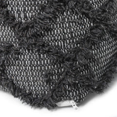 Jumanji Handcrafted Wool and Cotton Pouf - Brown