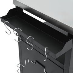K&K 54.5" Outdoor Kitchen Island with Stainless Steel Tabletop