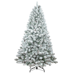 4FT Flocked Christmas Tree with Pine Cones and Snowy PVC Design