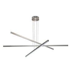 48" Modern LED Chandelier - Geometric 3-Arm Design